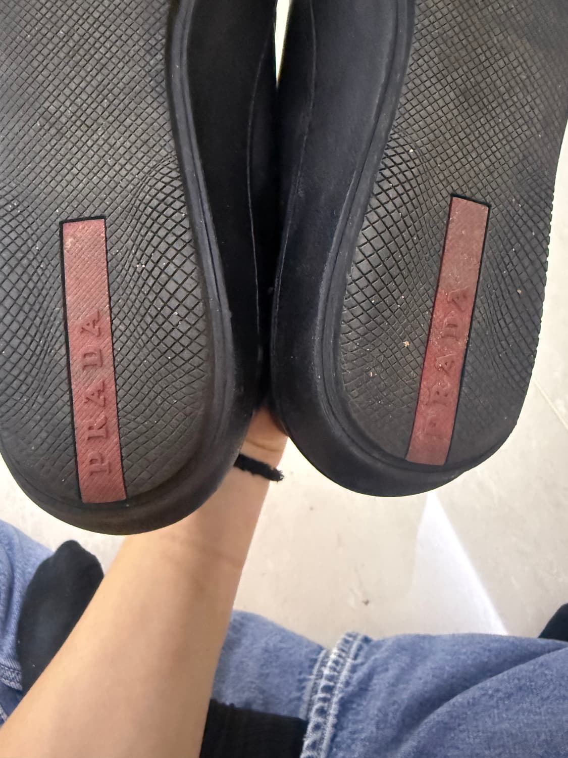 프라다 스포츠 레더 하이탑 스니커즈 상품이미지9