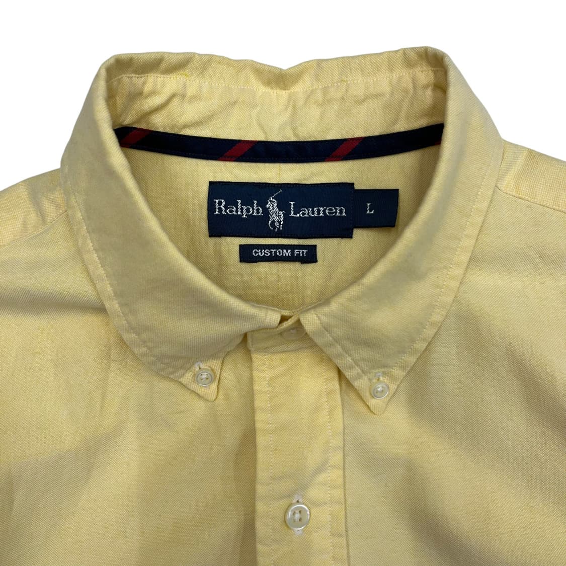 폴로 랄프로렌 옥스포드 옐로우 반팔셔츠 L 상품이미지5