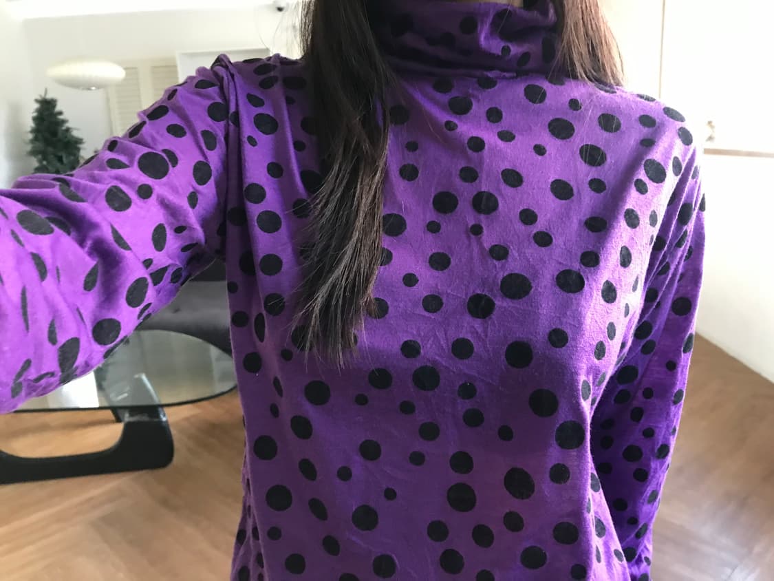 vintage purple dot turtle neck top 상품이미지6