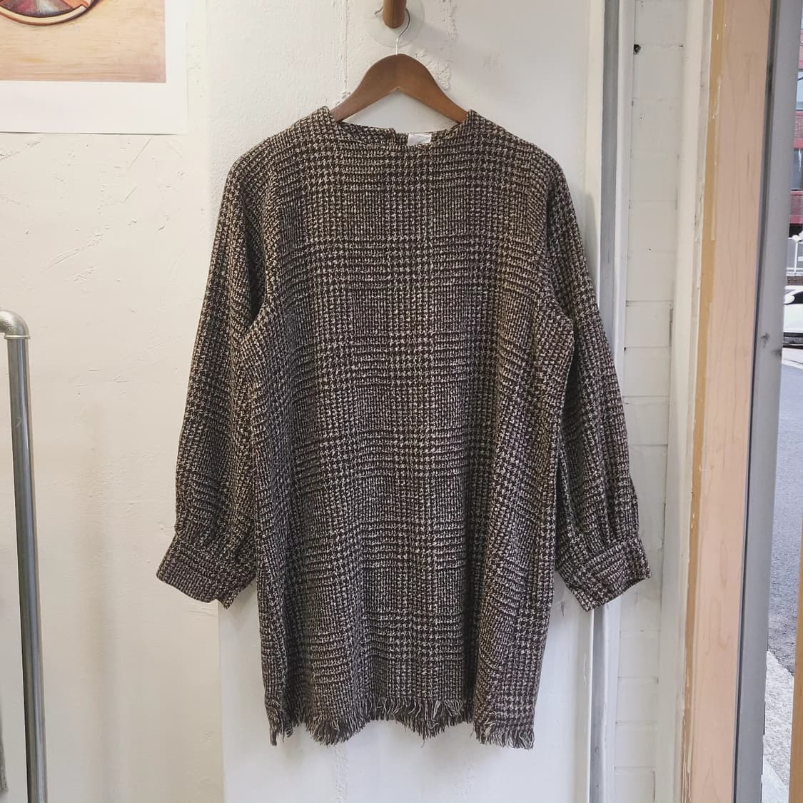 잔체크 프린지 미니원피스 상품이미지3