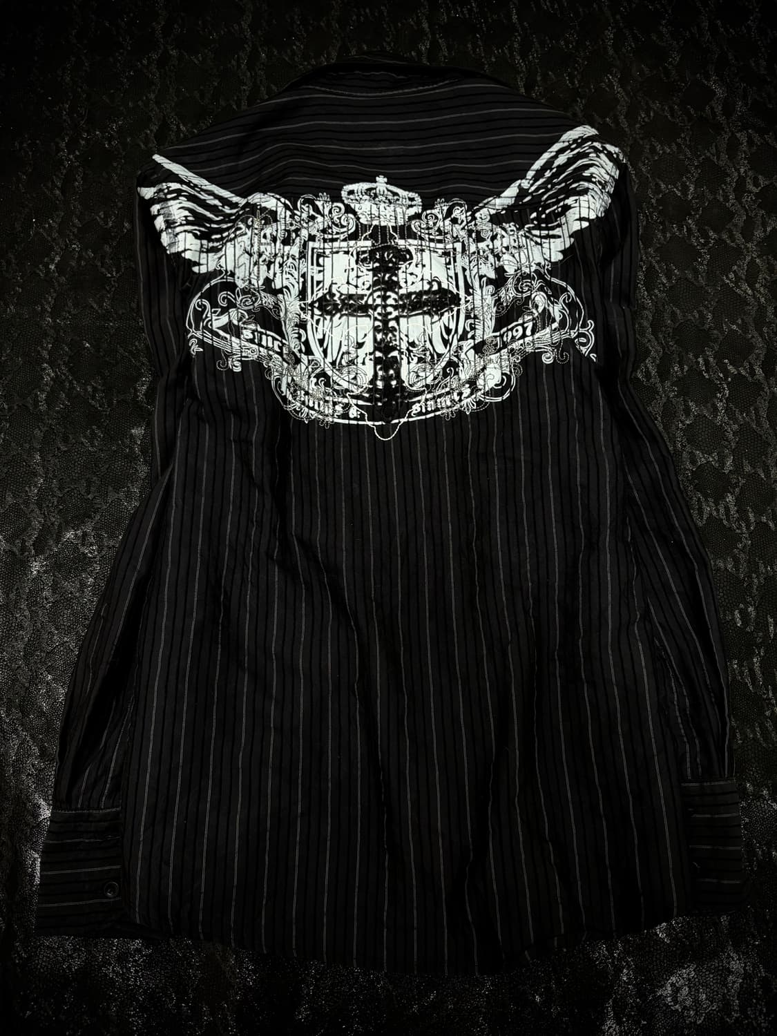 “Vintage” 00’s Gothic Cross Print Shirts 상품이미지1