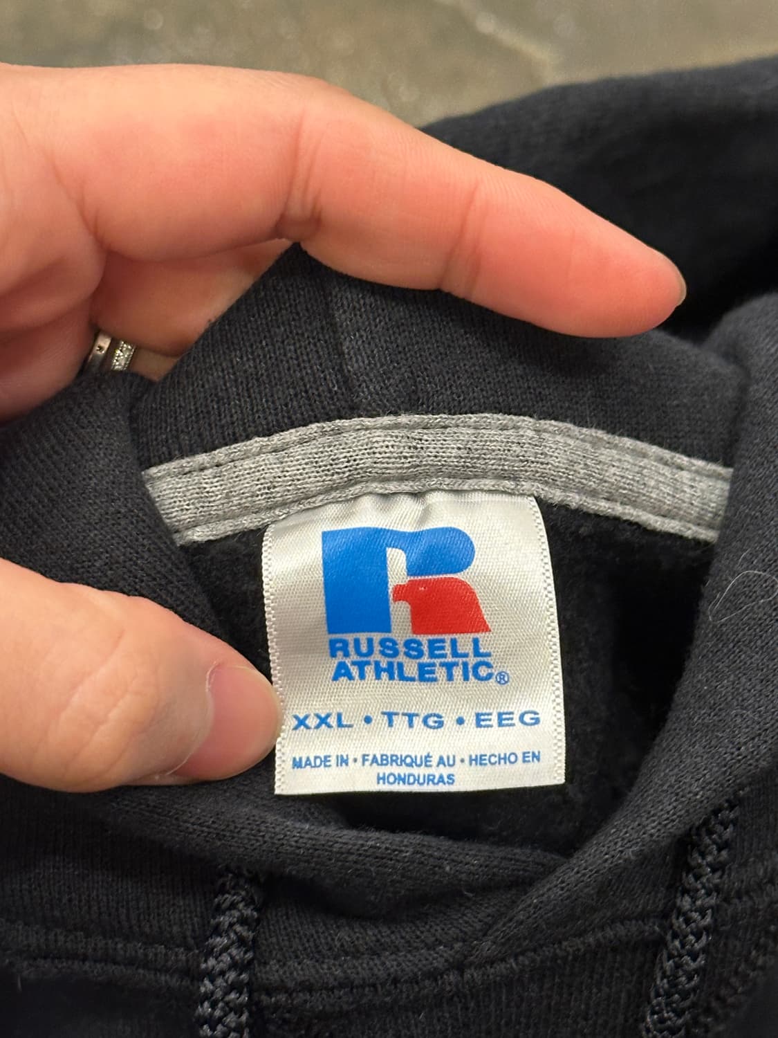 Russell 러셀 블랙 후드티 XXL 상품이미지4