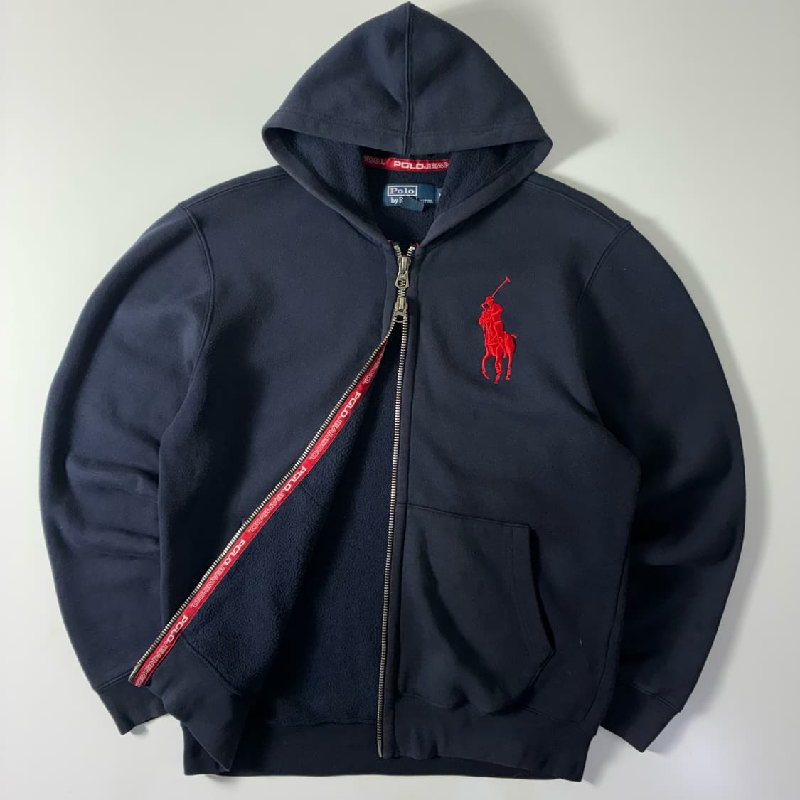 Polo  폴로 랄프로렌 90,s 자수 코튼 빅포니 후드집업  상품이미지1