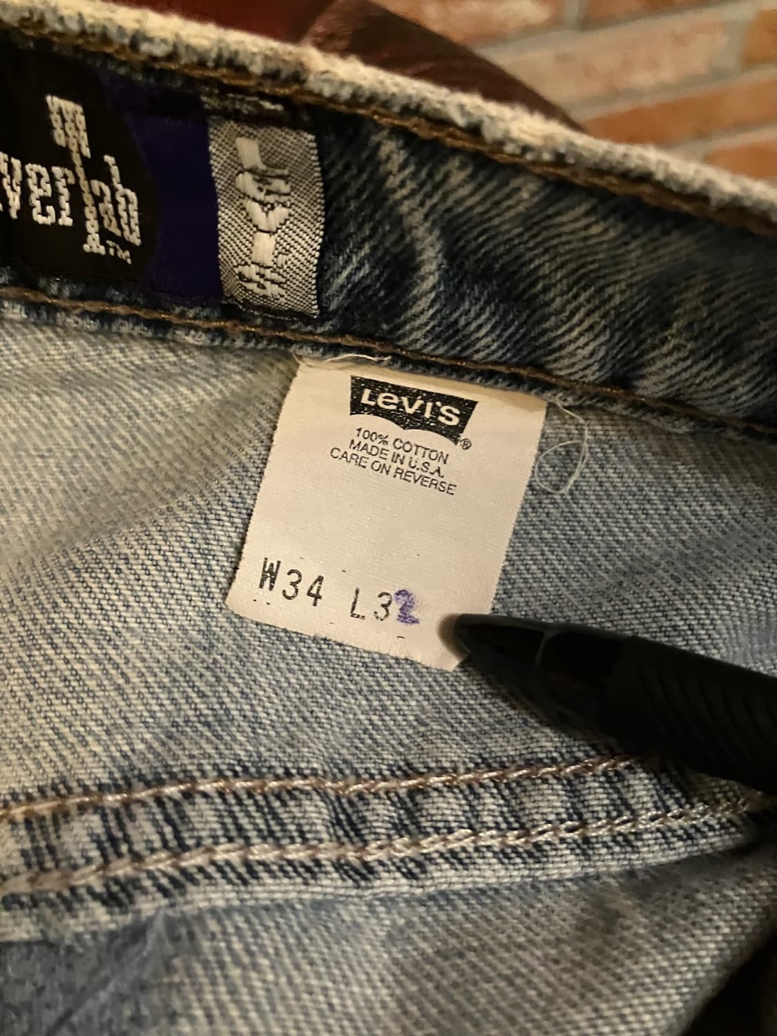 90s USA 빈티지 리바이스 실버탭 배기핏 데님 팬츠 상품이미지9