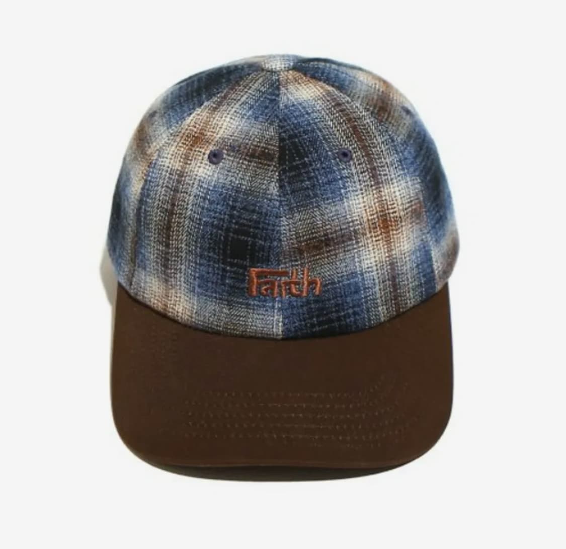 오가프 코스모 체커 플란넬 캡 모자 브라운 상품이미지1