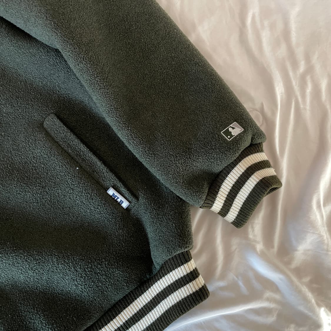 [MLB] 디트로이트 카키 후드 야구 점퍼 바시티 자켓 빈티지디엠어항 상품이미지3