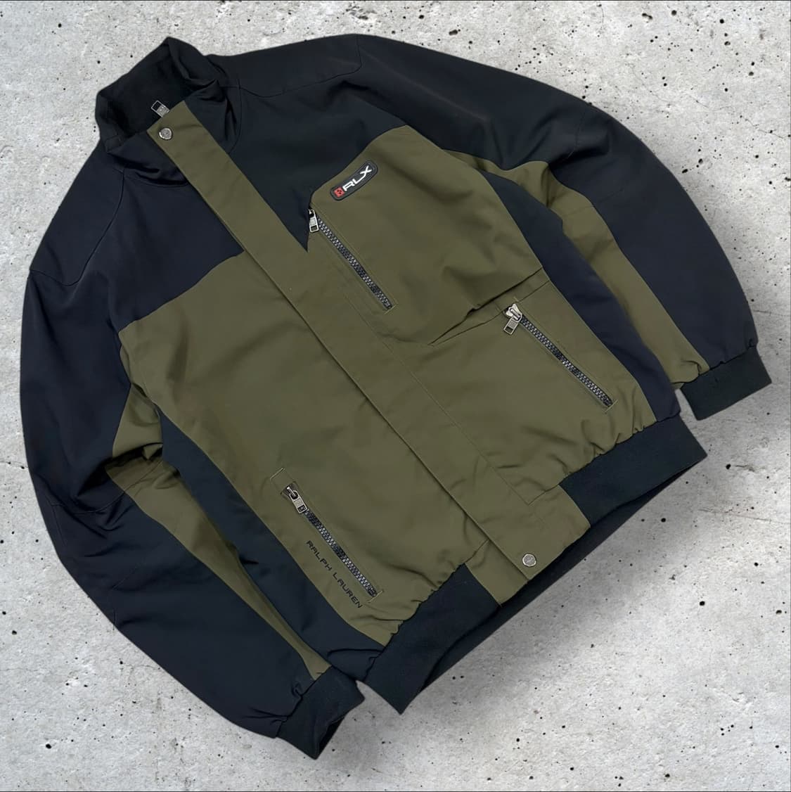 [L] 폴로 RLX 랄프로렌 블랙/카키 바람막이 B686 상품이미지1