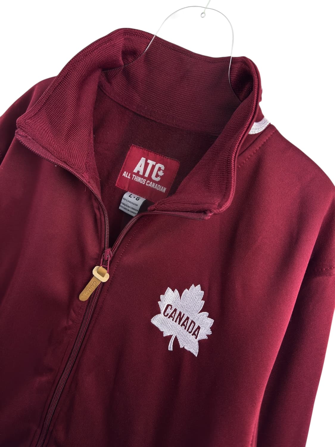 케나다 와인 버건디 자수 트랙탑 져지1477 상품이미지3