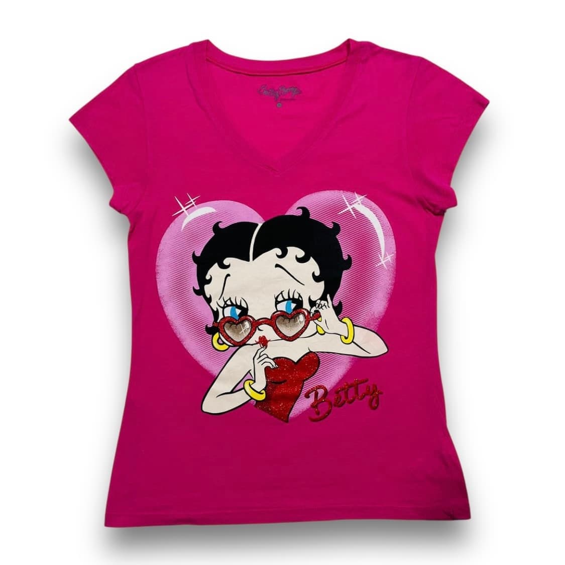 베티붑 y2k 레드 드레스 킨키 걸 브이넥 2013s 티셔츠 상품이미지2