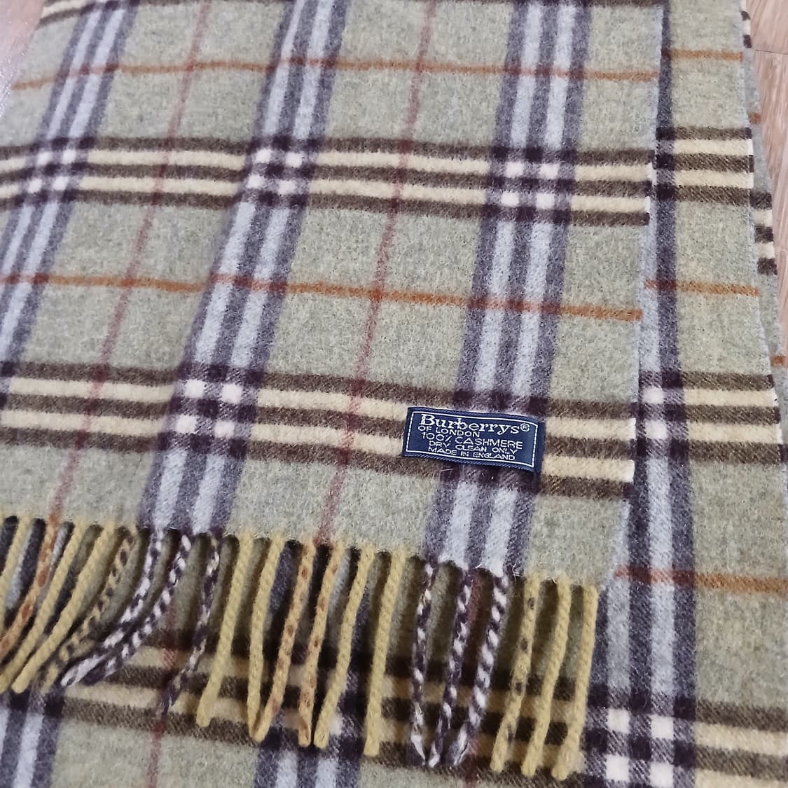 Burberry 버버리 빈티지 구제 머플러 목도리 초록색 상품이미지7
