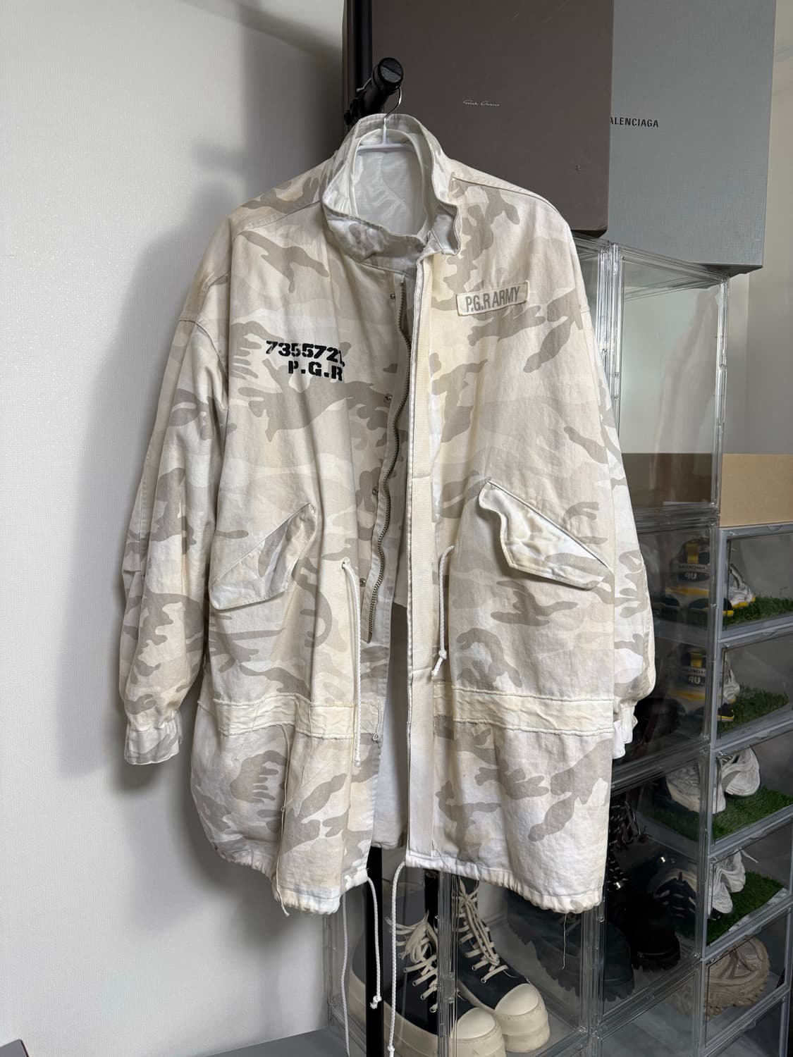 프로젝트gr 화이트카모자켓 1사이즈 팝니다 상품이미지1