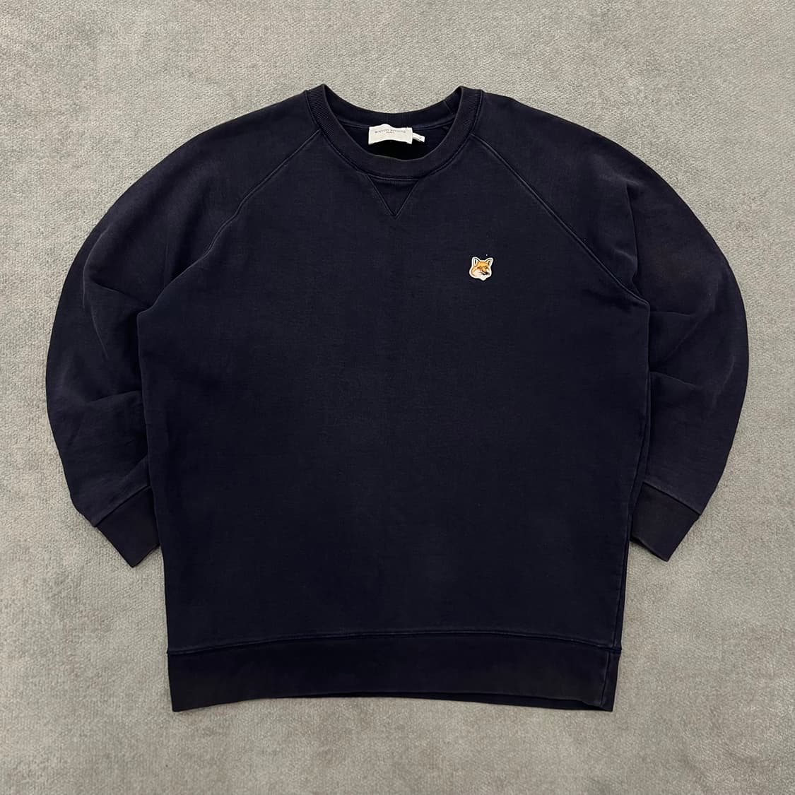 2XL 메종키츠네 폭스헤드 네이비 맨투맨 상품이미지1