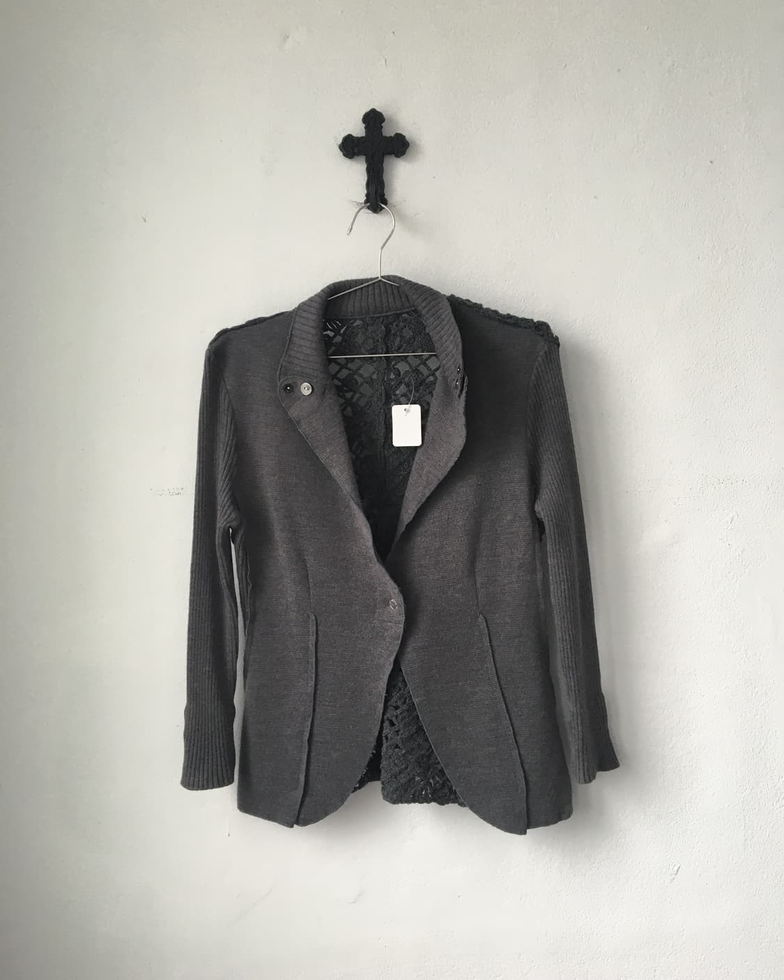 Back crochet point knit jacket 상품이미지3