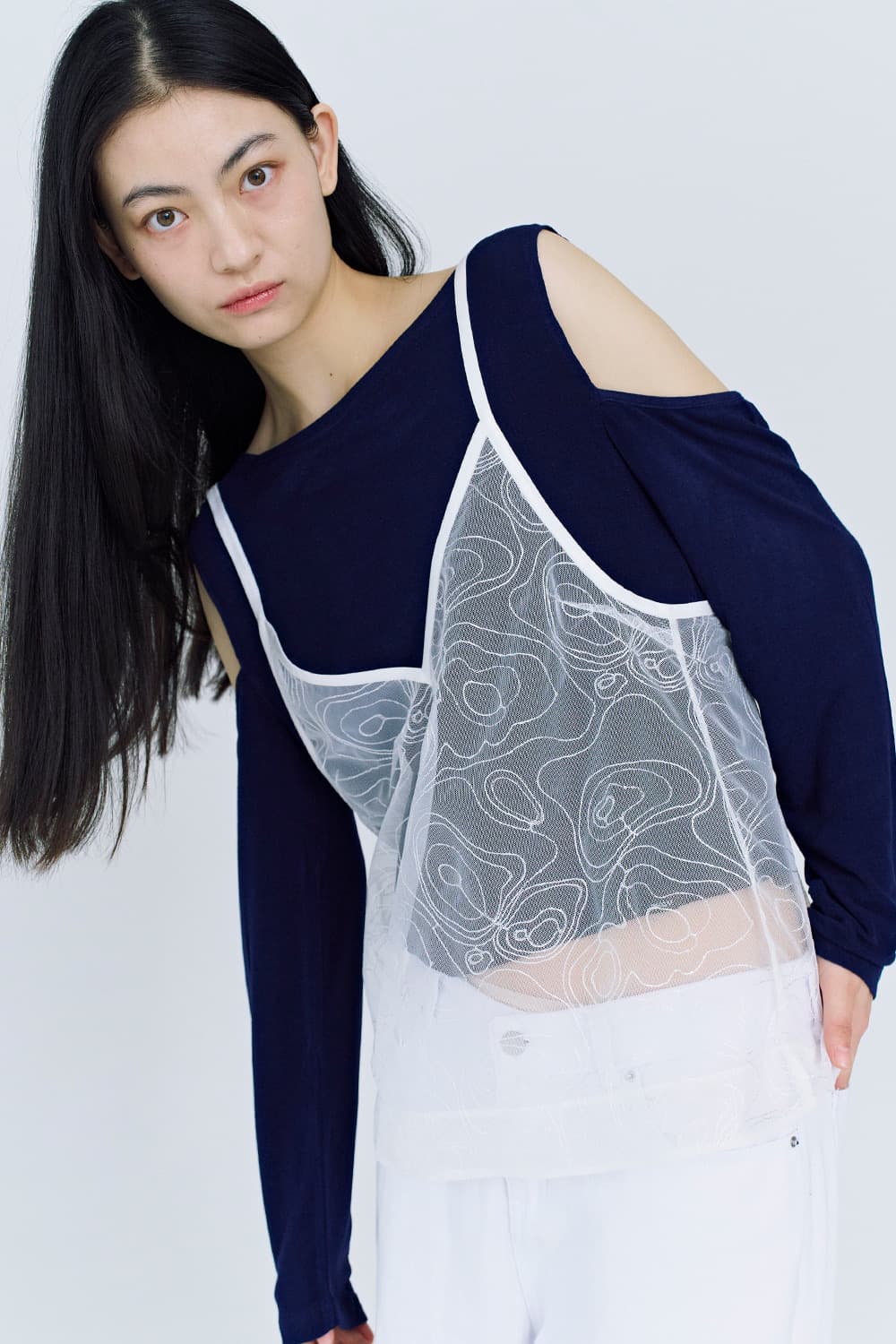 Philocaly 레이어 뷔스티에 화이트 상품이미지1