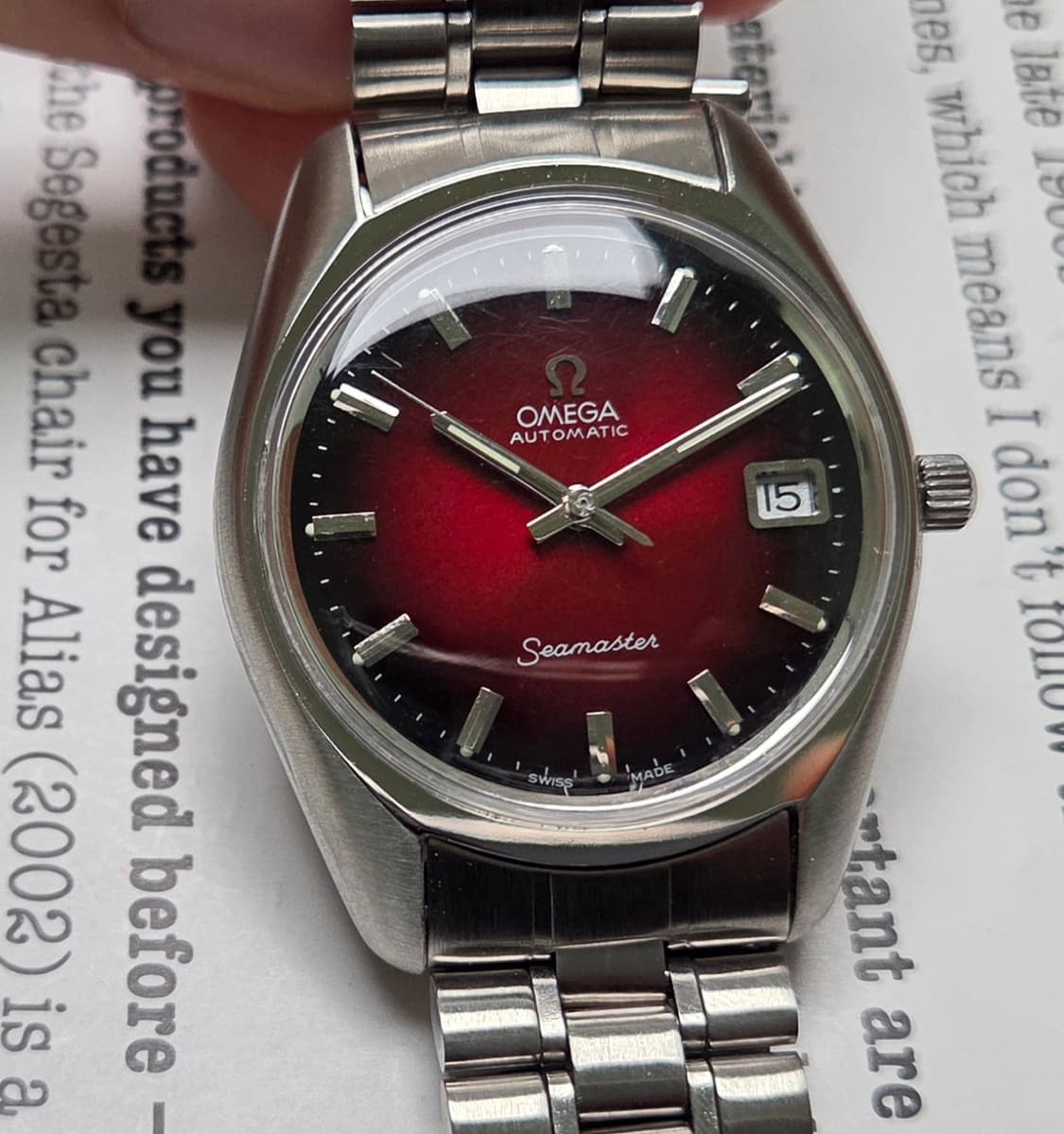 레어] 빈티지 오메가 씨마스터 투톤레드(붉은말의해) 브레이슬릿 ver.
 상품이미지1