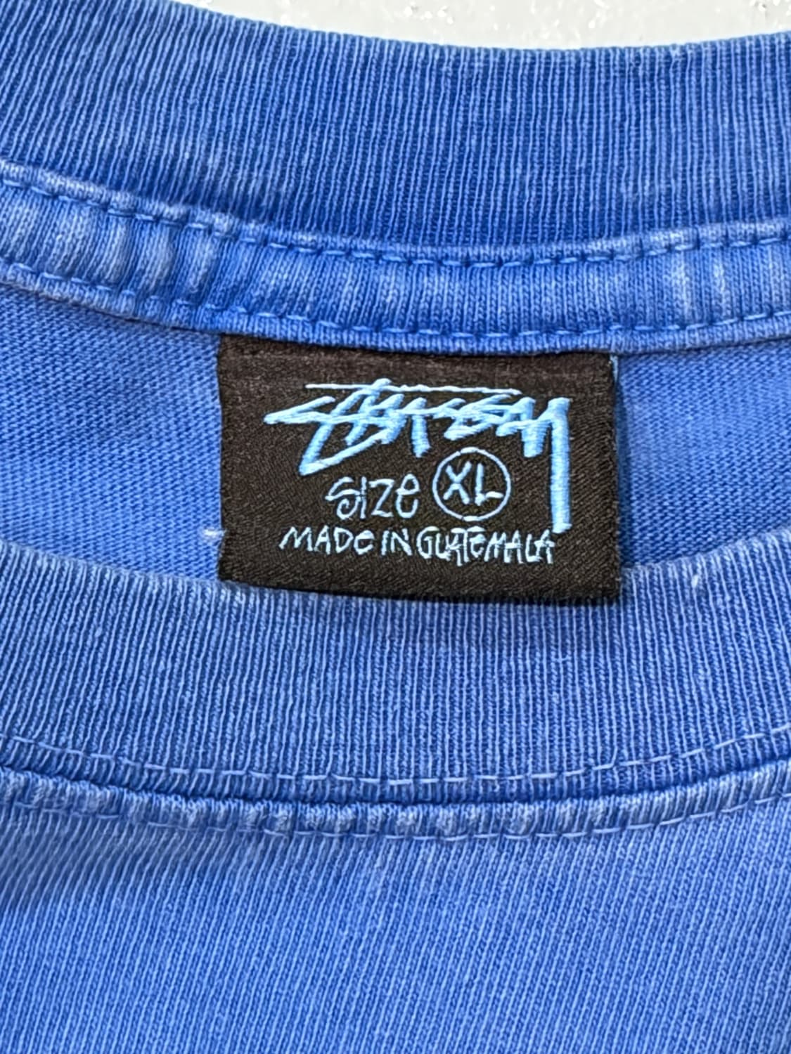 스투시(Stussy)스케이트 파시 피그먼트 다이드 블루 반팔 상품이미지5