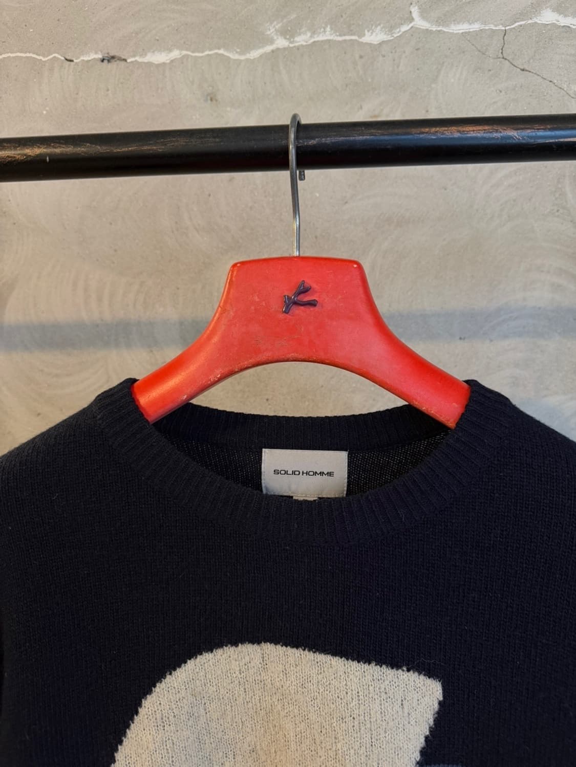 솔리드옴므 그래픽 니트 100 상품이미지3