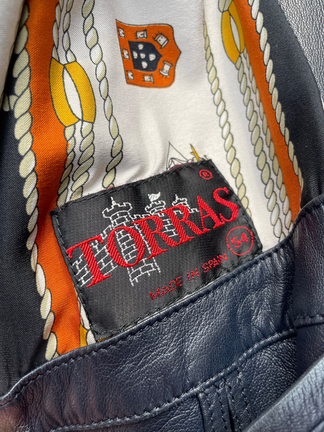 다크네이비 웨스턴 레더자켓 made in spain 상품이미지10