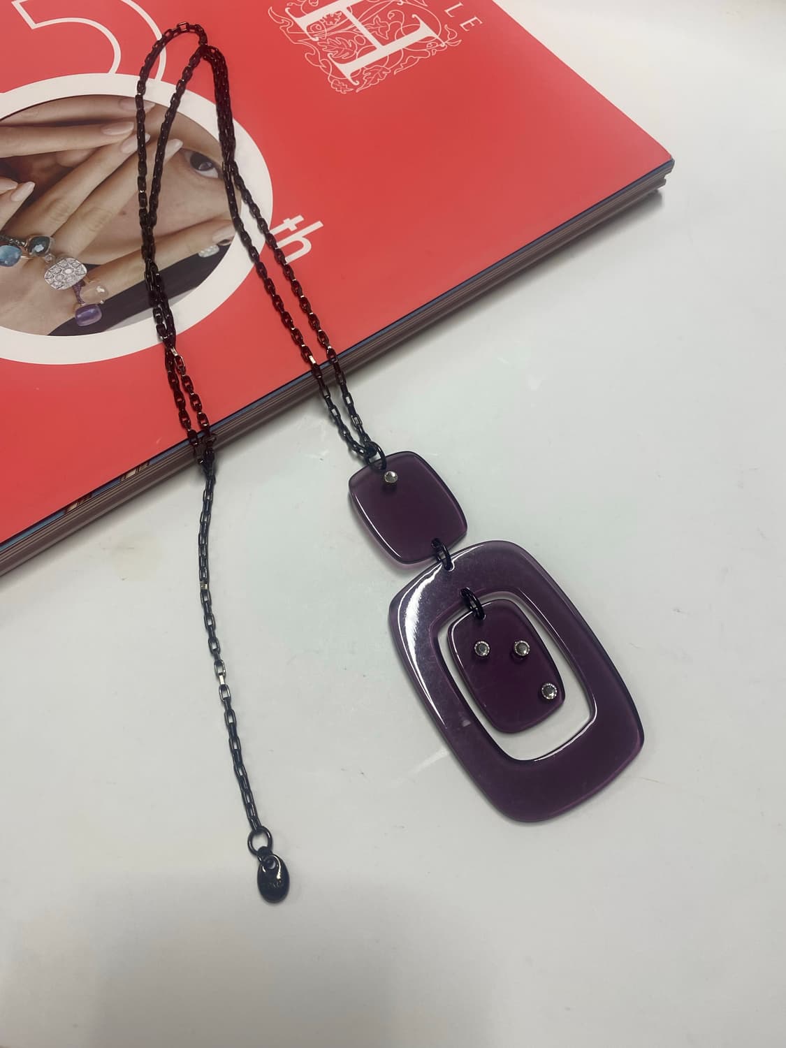 UOVO 퍼플 아크릴 네크리스 목걸이 상품이미지4