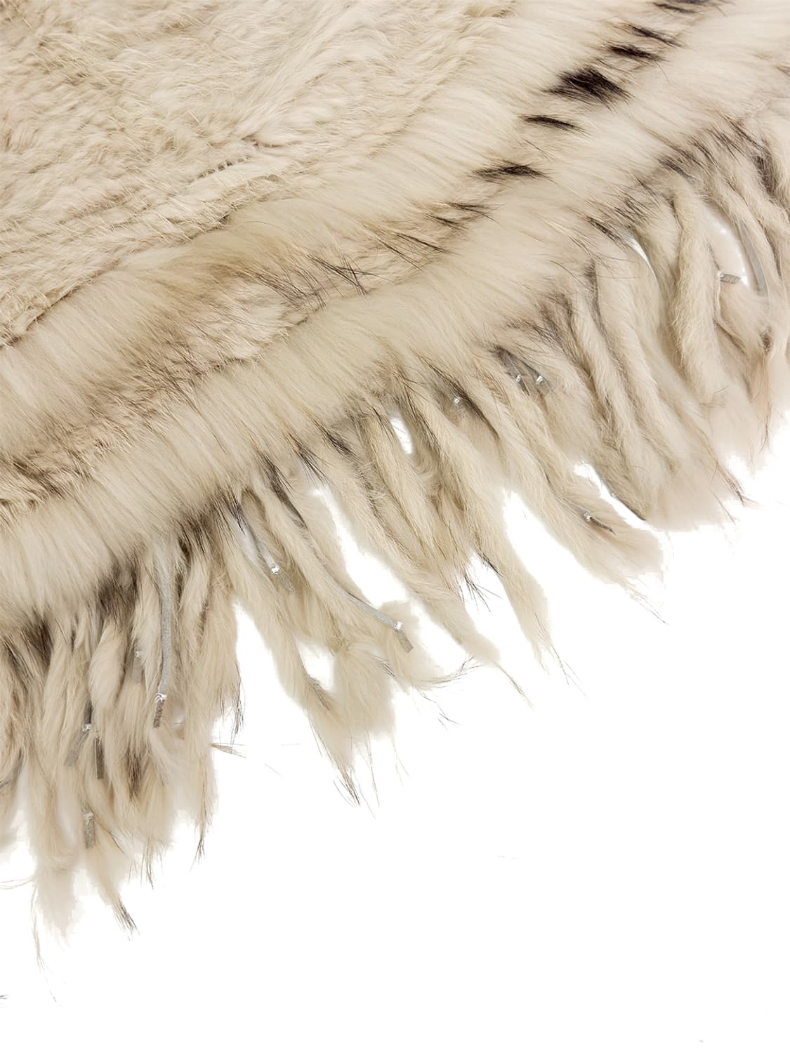 Rabbit  Fur Fringe Pancho Cape/ Os 상품이미지5