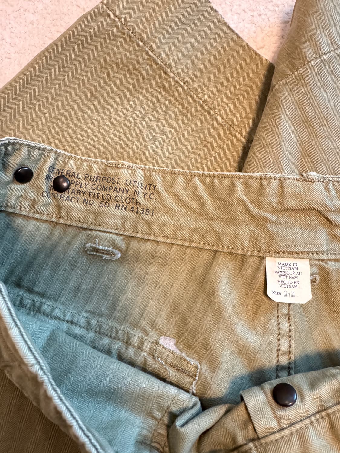 더블알엘 헤링본 팬츠 30x30 상품이미지3