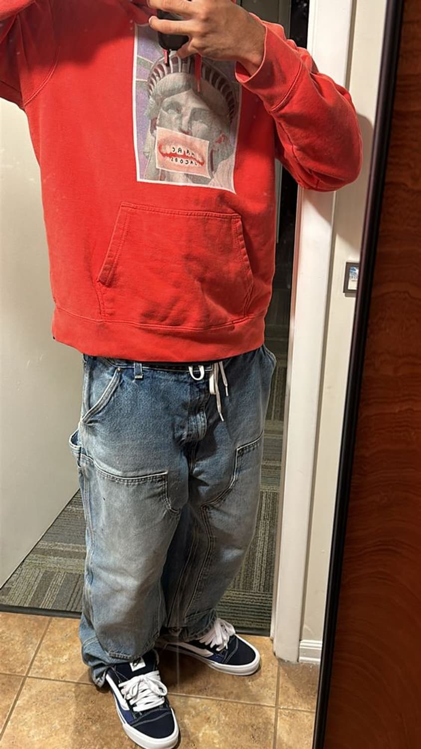 칼하트 더블니 데님 카펜터 팬츠 B73DST 상품이미지1