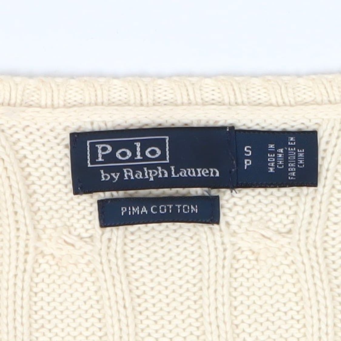 폴로 랄프로렌 아이보리 브이넥 케이블 니트 상품이미지8