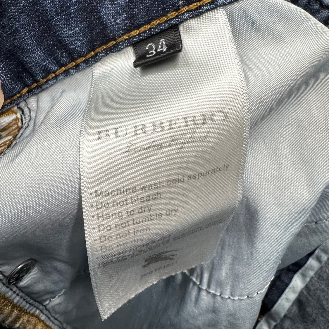 버버리 데님 팬츠 전면 포켓 레터링 로고 포인트 진청 상품이미지8