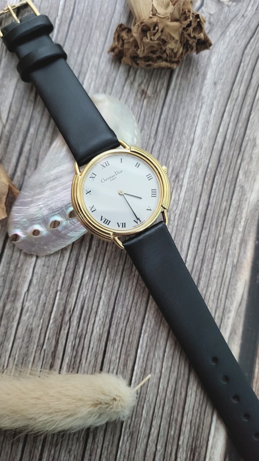 [특가상품]정품 크리스찬디올 골드 3단 라운드 남여공용 시계 상품이미지3
