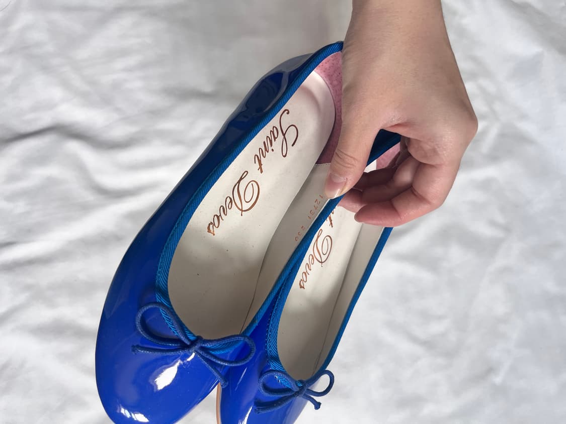 Glossy blue flat shoes 상품이미지7