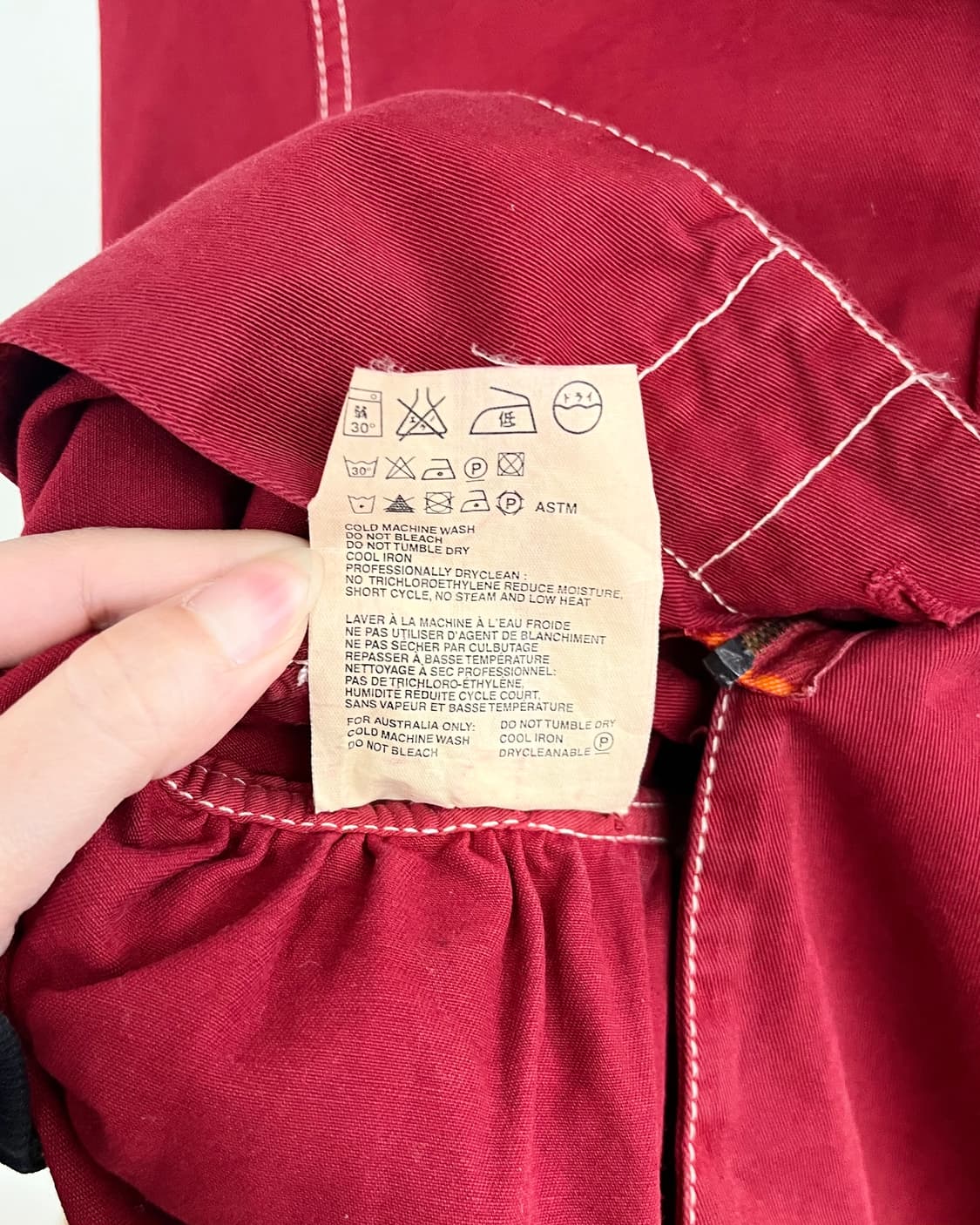 프라다 레드 코튼 버튼 업 자켓 상품이미지9