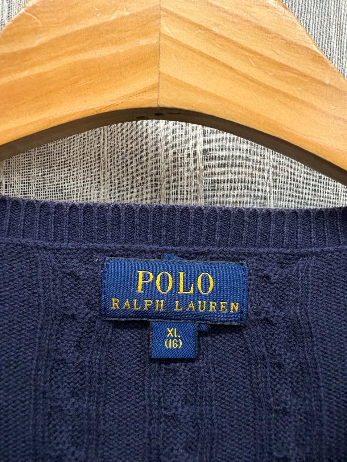 폴로 랄프로렌 네이비 케이블 니트 가디건 상품이미지4