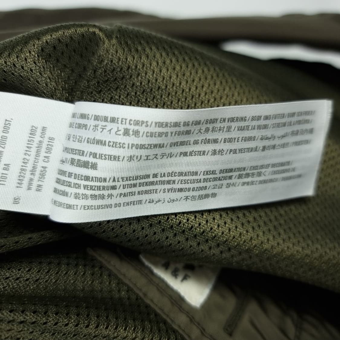 [아베크롬비] 빈티지 가공 후드 피쉬테일 파카 야상 카키 M19949 상품이미지10