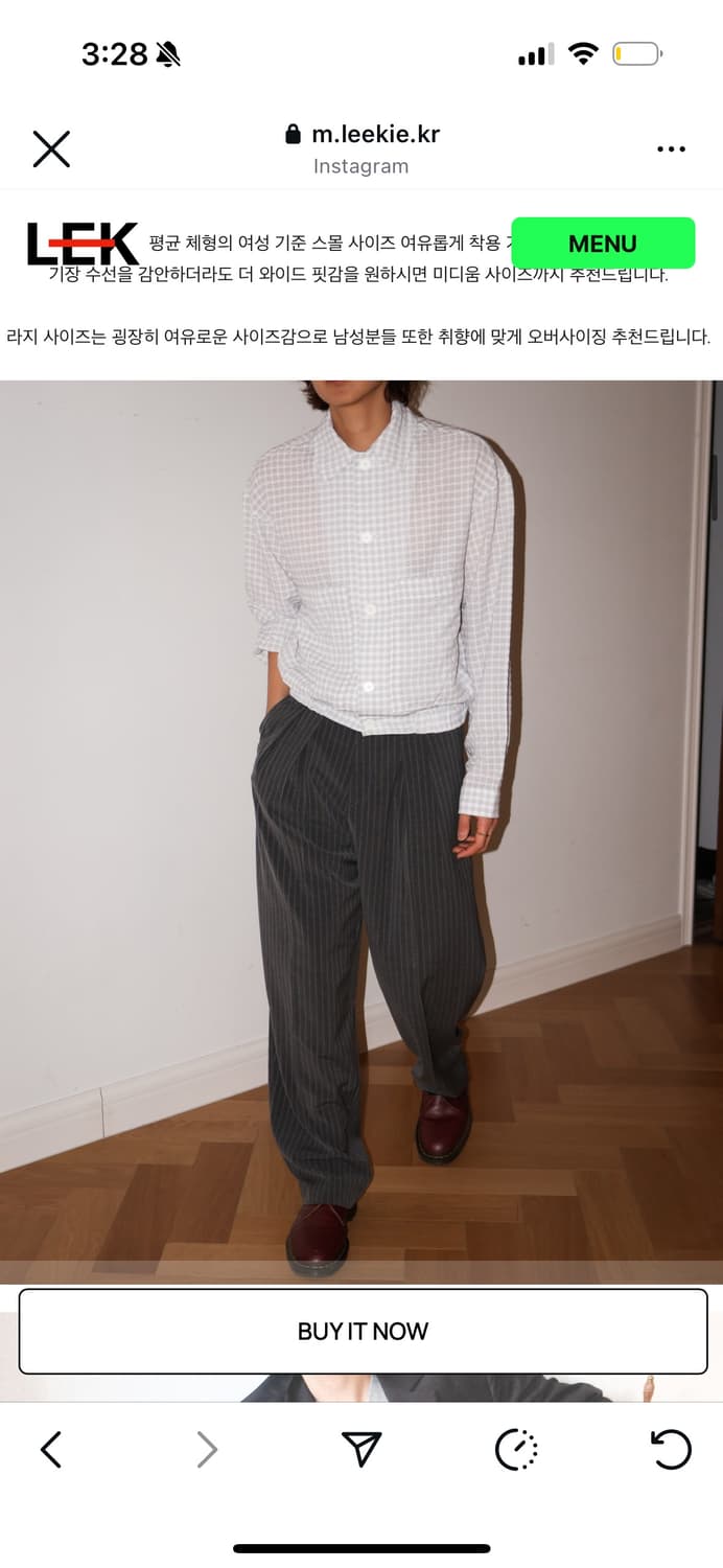 Leekie LEK 3 bone striped slacks S 상품이미지1