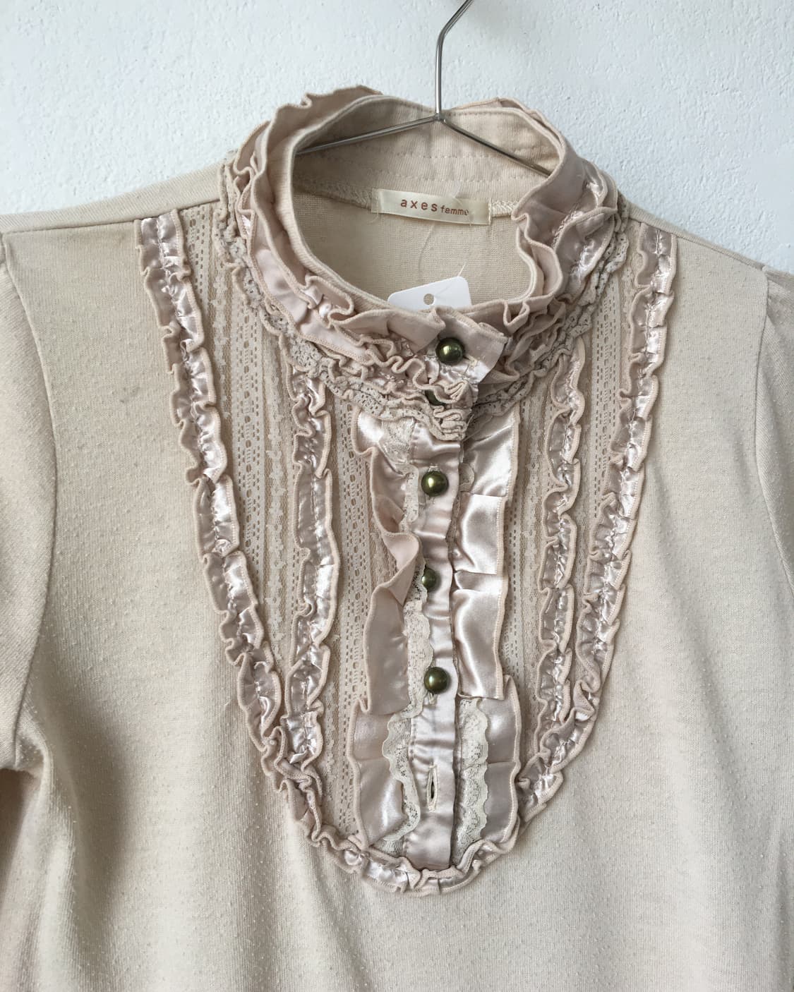 Axes femme frill high neck sleeve 상품이미지5