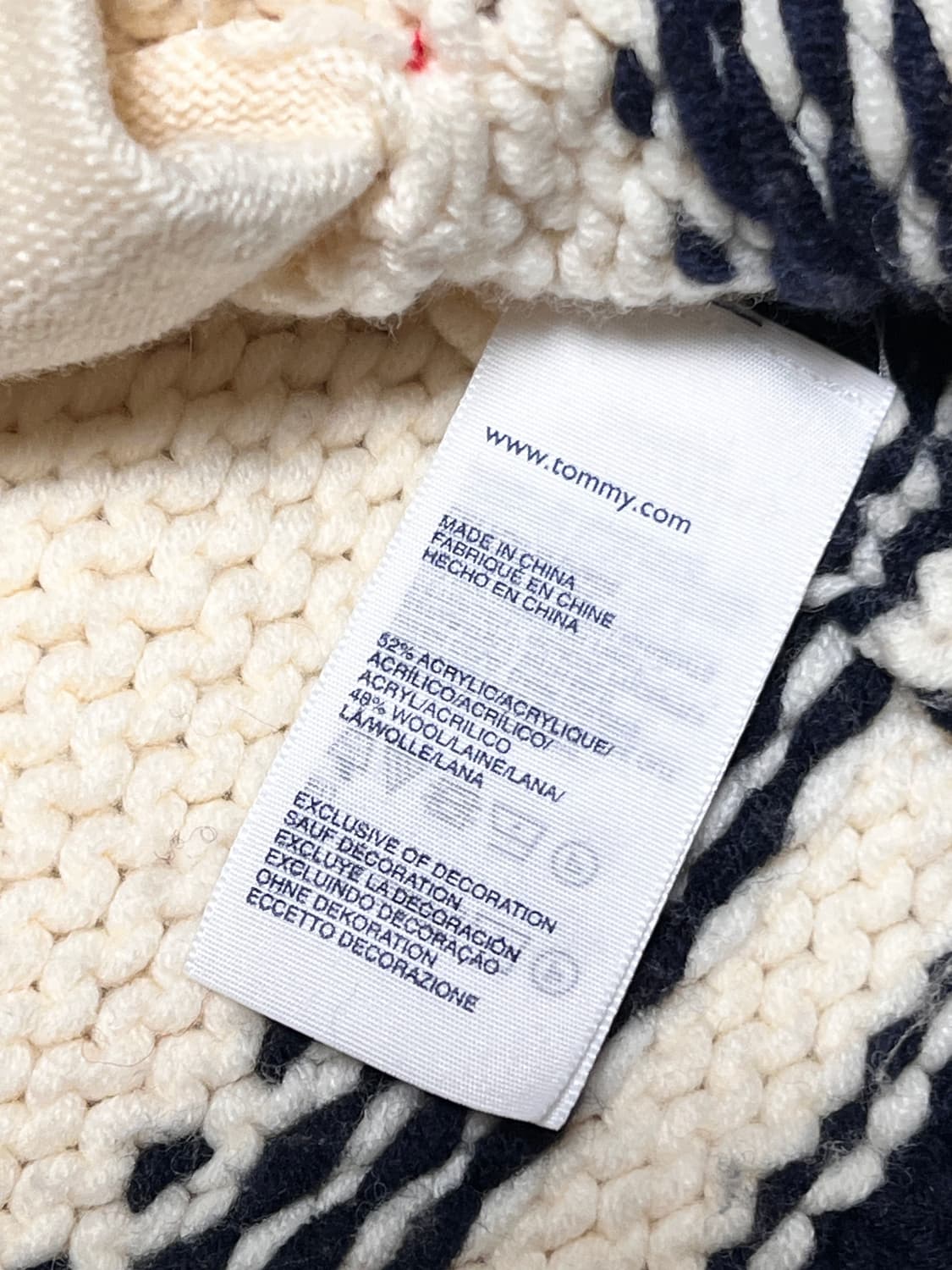 타미힐피거 일본빈티지 투웨이 울 니트 집업 s 아이보리 상품이미지9