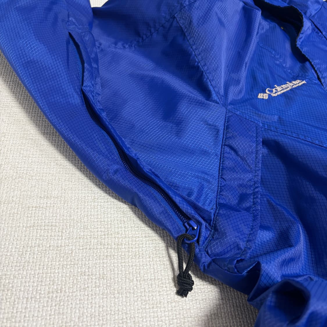 M) 일본판 컬럼비아 90s 올드스쿨 야상 바람막이 딥블루 투웨이 자켓 상품이미지6