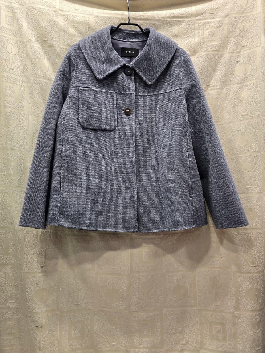 프렐린 PRELIN 핸드메이드 그레이 울 혼방 코 자켓 66 상품이미지1