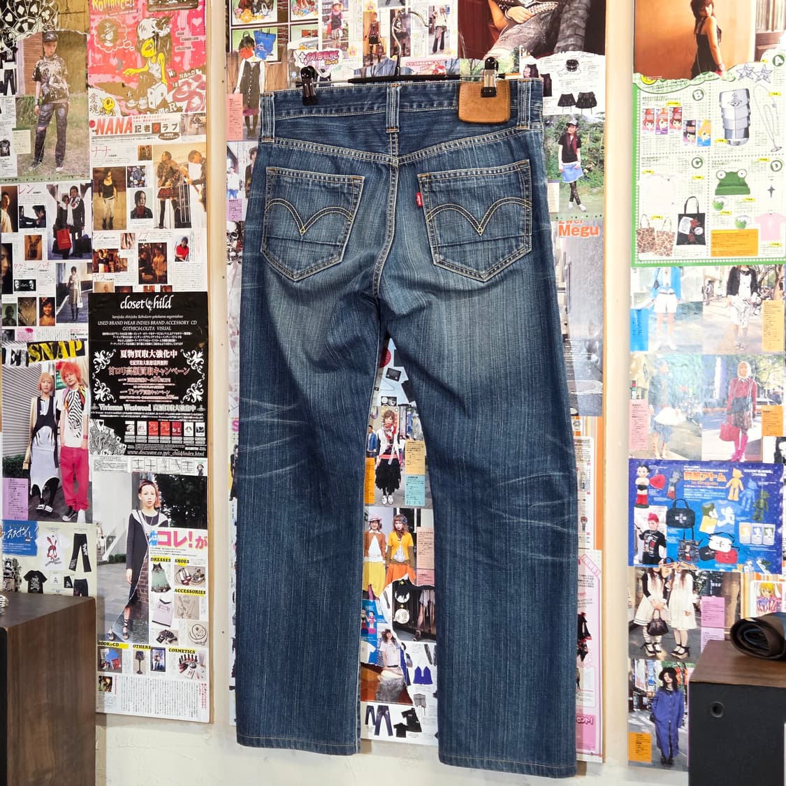 리바이스 523 워싱 데님 팬츠 상품이미지2