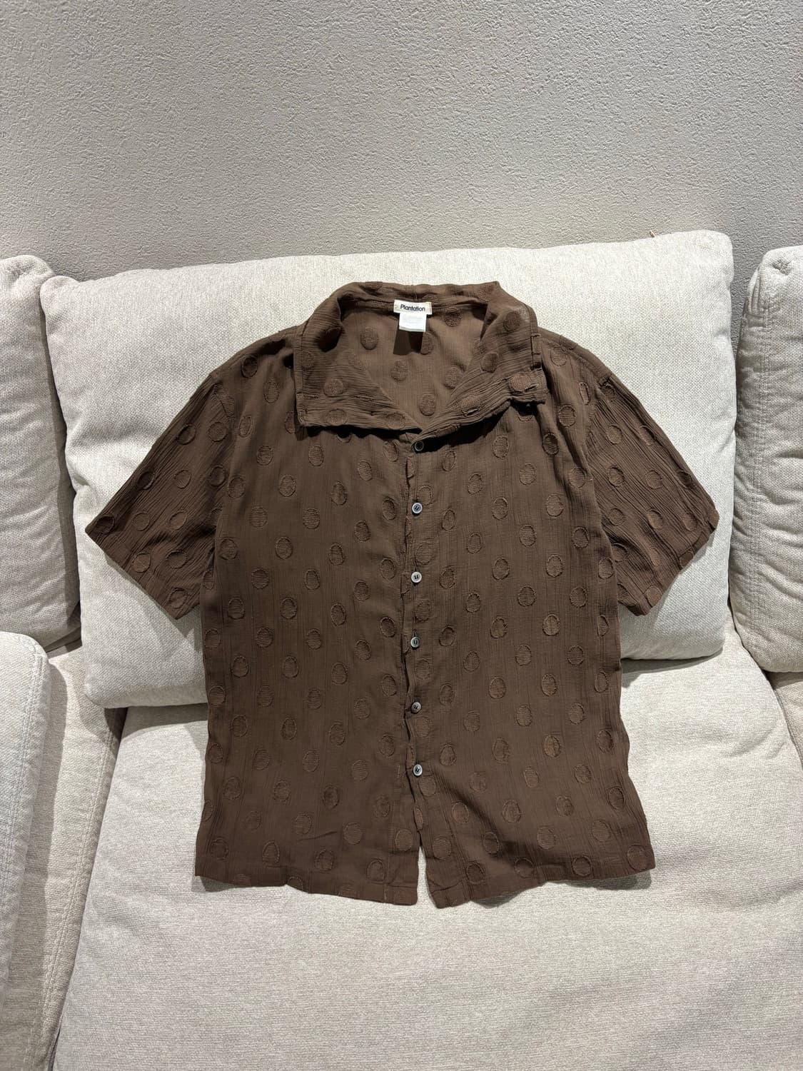 Plantation by Issey Miyake 링클 도트 블라우스 상품이미지1