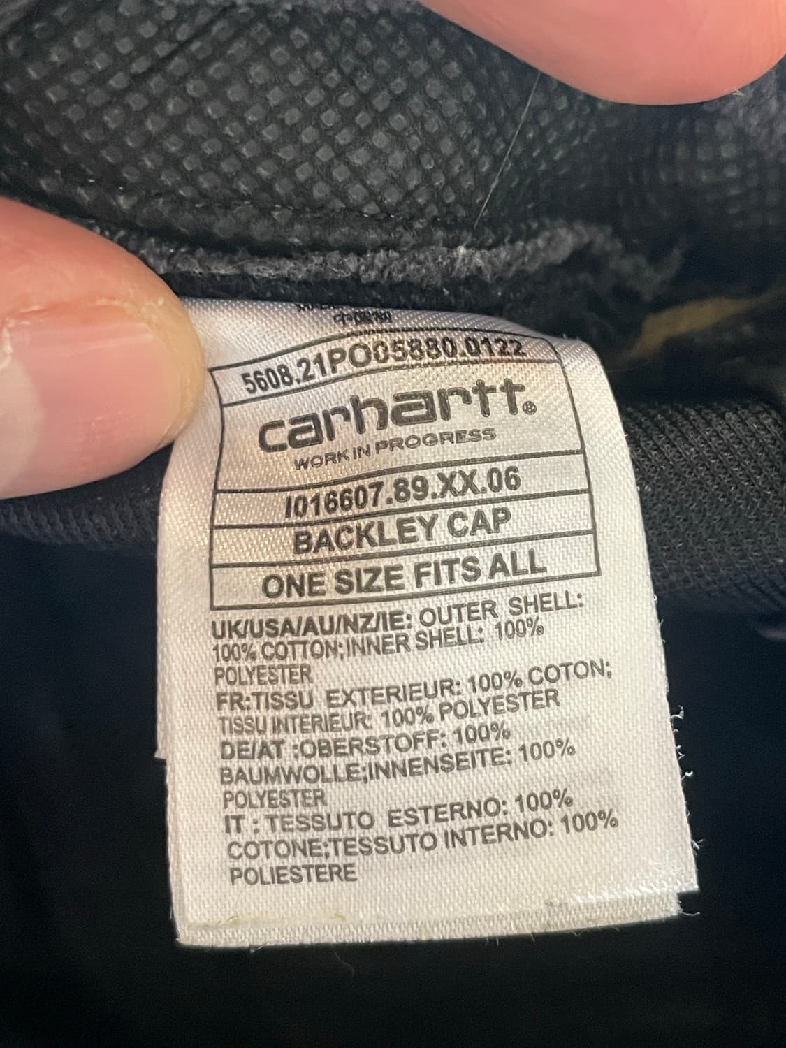 Carhartt WIP Backley Cap Black 칼하트 캠프캡 상품이미지9