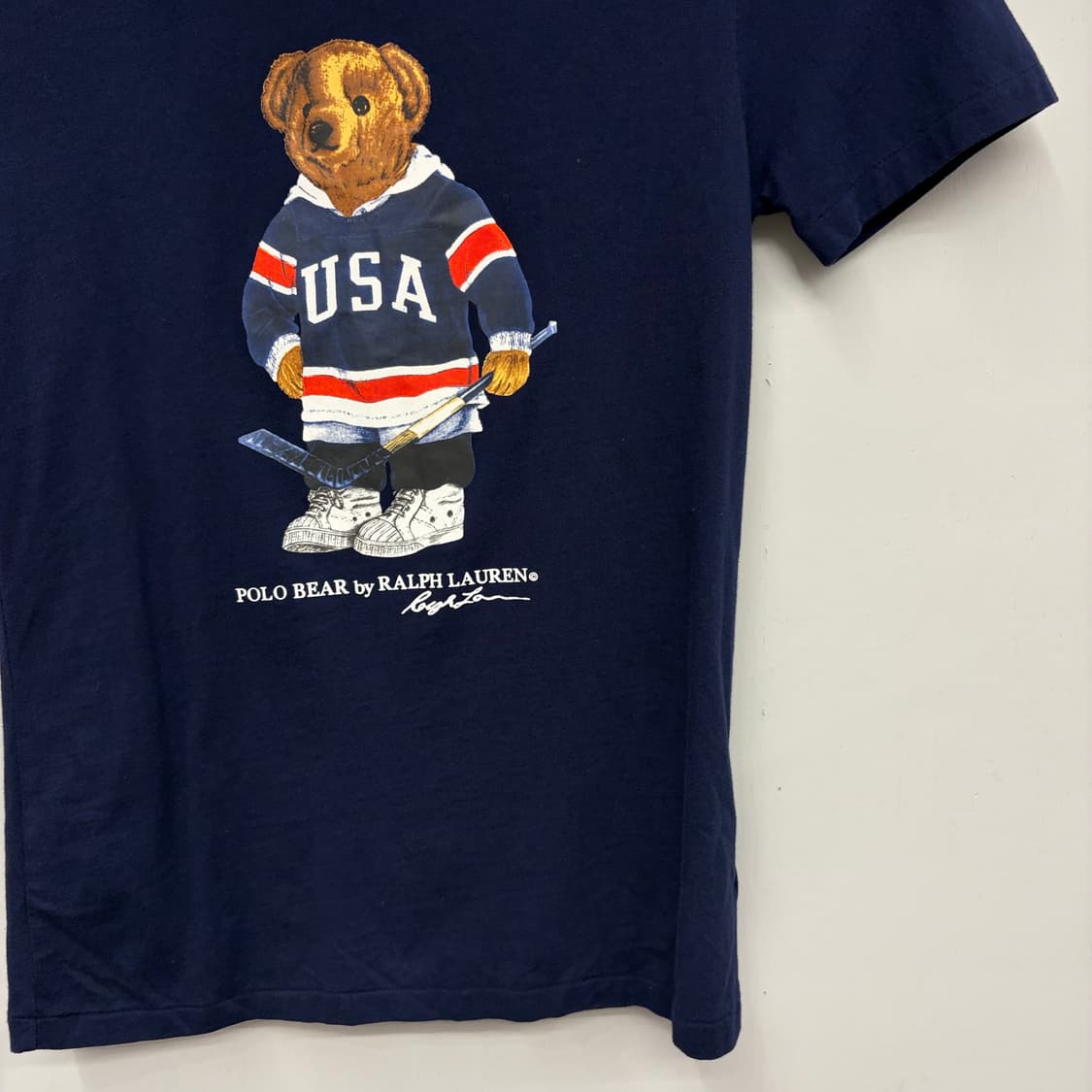 폴로 랄프 로렌 네이비 베어 반팔 티셔츠 XS 상품이미지3