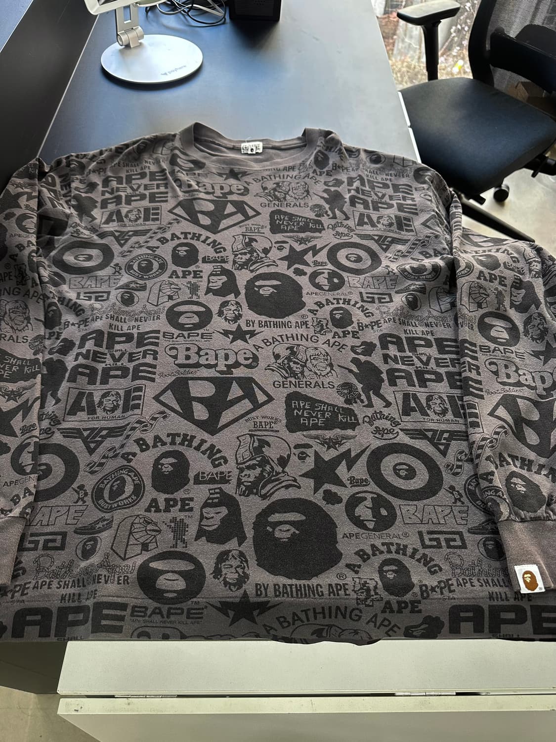 베이프 OG 프린팅 풀로고 롱슬리브 상품이미지4