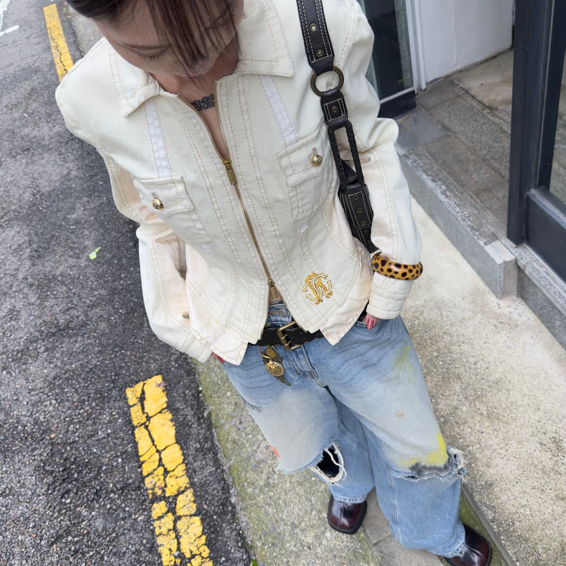 00s 데드스톡 로베르토 카발리 데님 자켓 상품이미지9