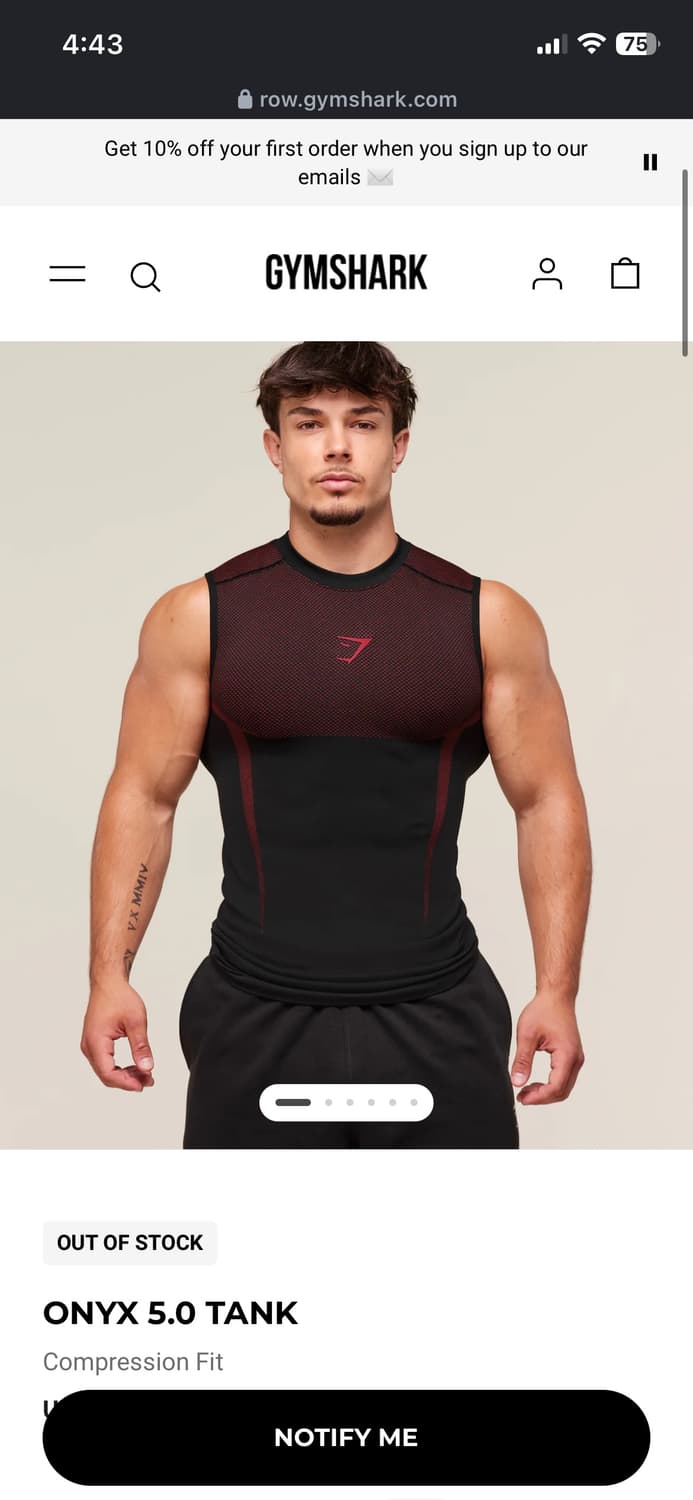 짐샤크 오닉스 v5 5.0 탱크탑 나시 모든컬러 상품이미지1