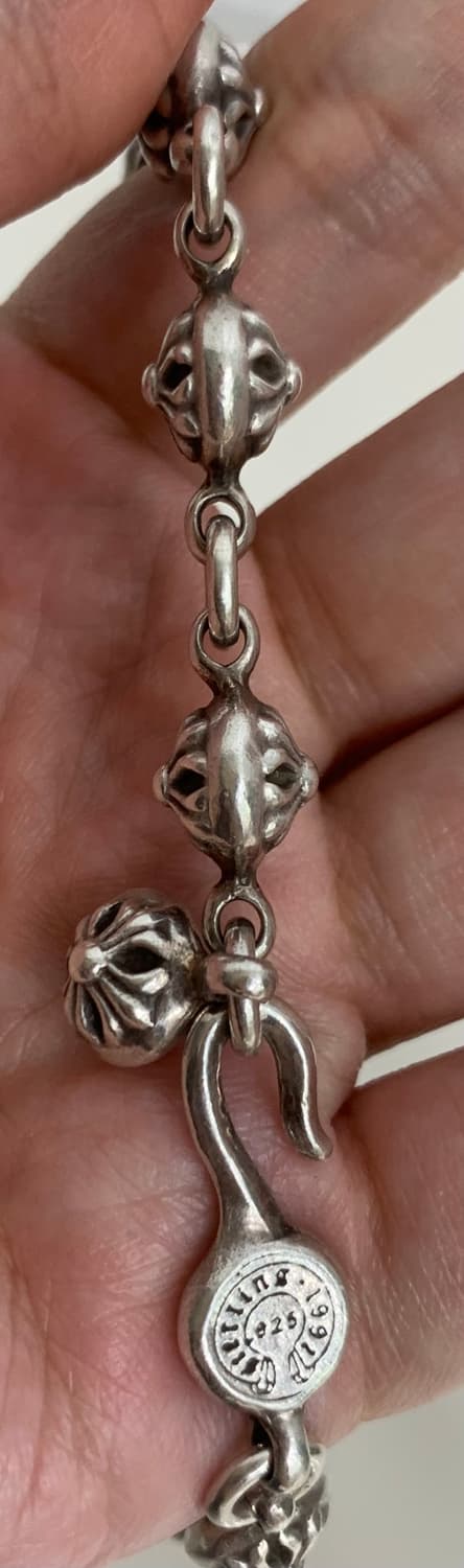 [20인치]크롬하츠 크로스볼 체인 펜던트 목걸이 25링크 상품이미지6