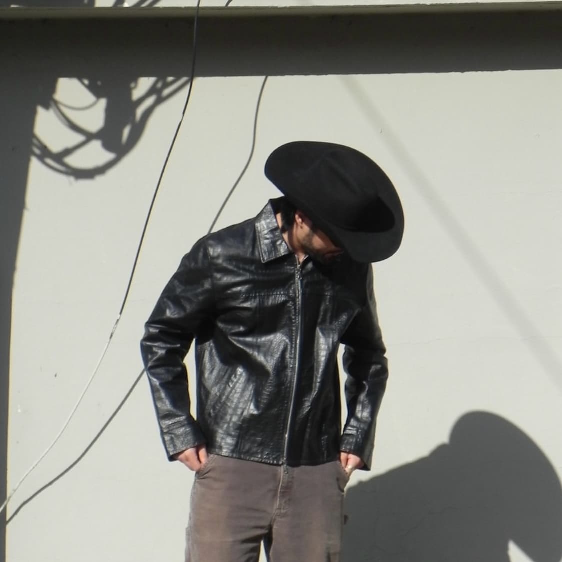 70's~80's phyton leather jacket 상품이미지1