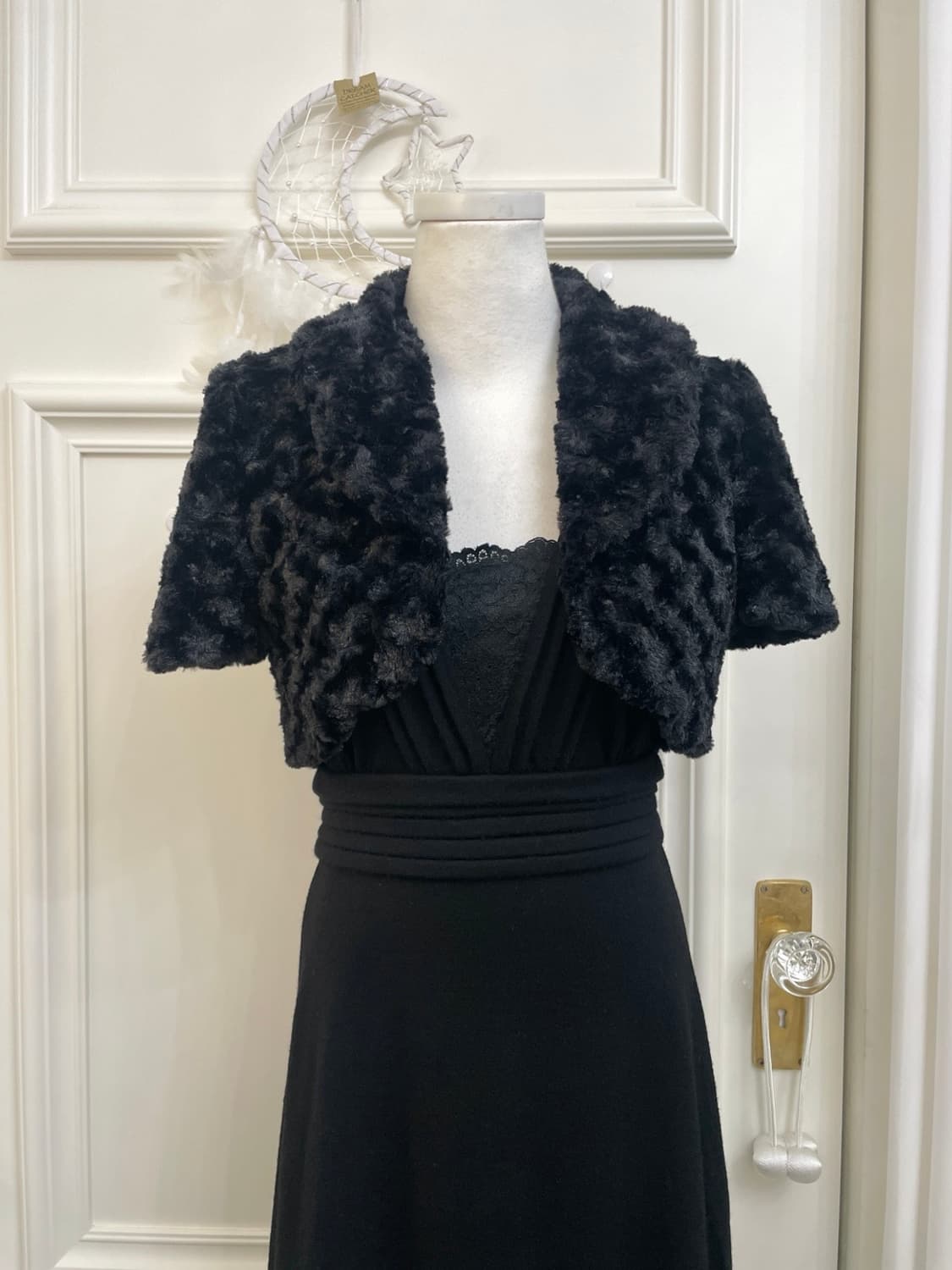 black collar fur  mini bolero(size-9R) 상품이미지1