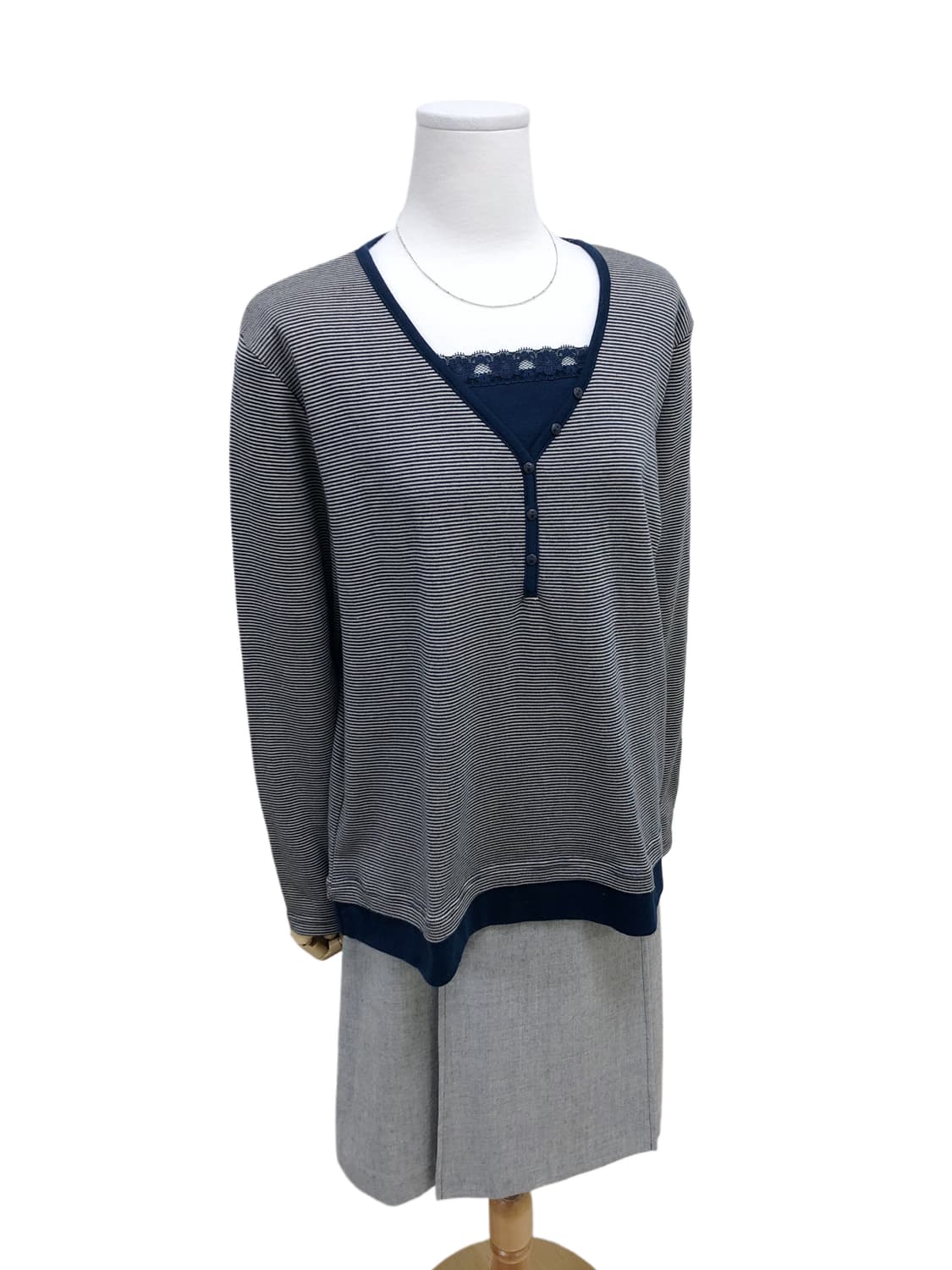 스트라이프 레이어드st 티셔츠 상품이미지5