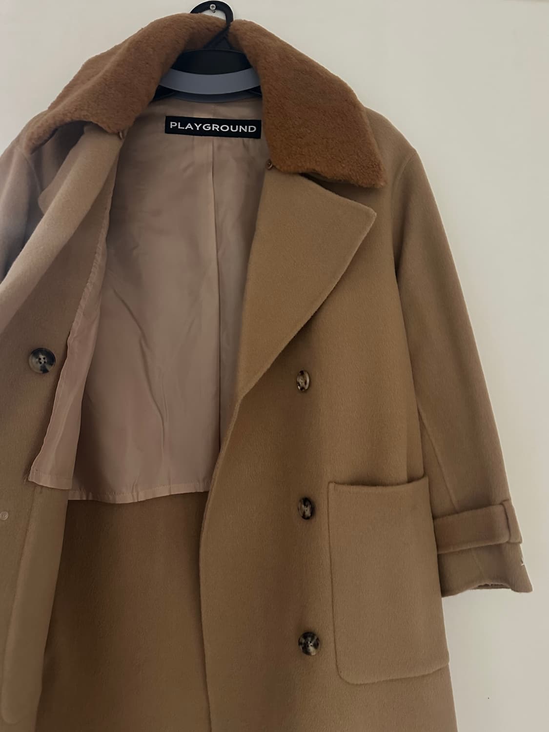 (새상품) 울100 핸드메이드 더블 롱 코트 상품이미지6